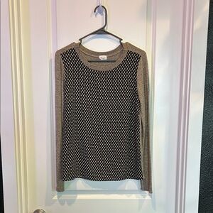 Le Lis Black and Tan Long Sleeve Top